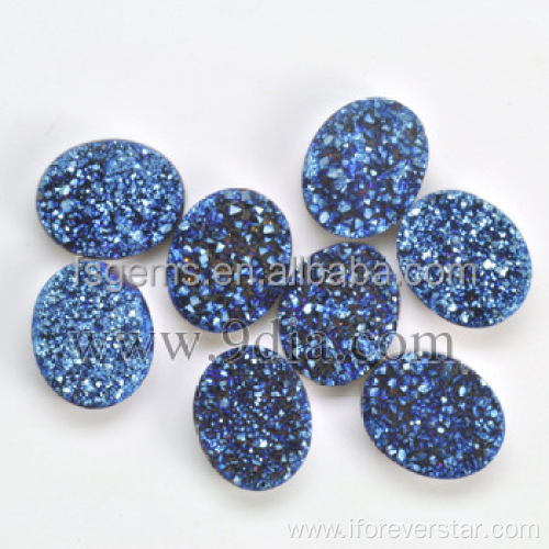 Lolite Color Natural Druzy Gemstone For Jewelry